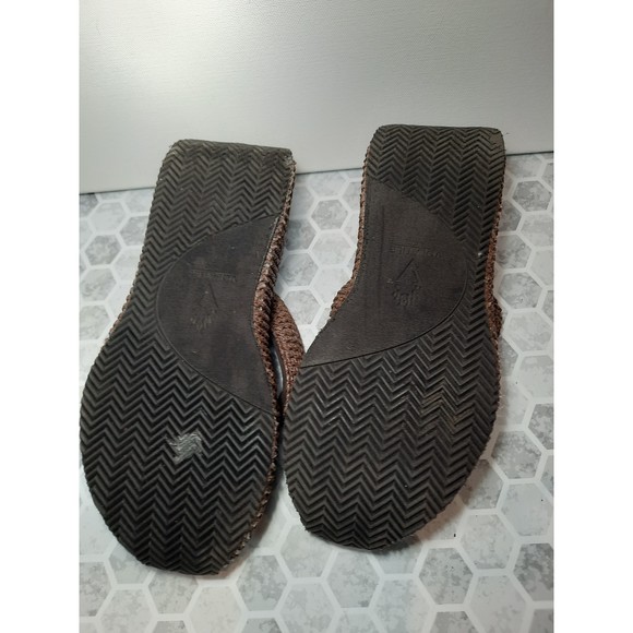 Vintage 90's Volatile Chunky Wedge Platform Flip Flop Thong Sandal size 11 - Picture 8 of 12